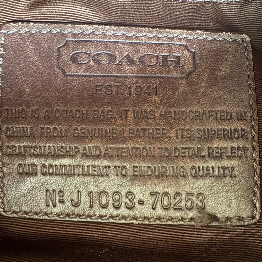 Coach Brown Leather Women’s Laptop Work Bag - Picture 5 of 7